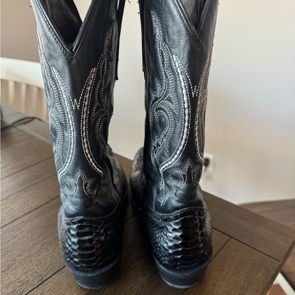 J.B. Dillon Charcoal Snakeskin Men's Boots - Picture 4 of 6